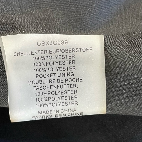 Universal Standard for J.CREW Long Black Chevron Puffer Coat Size Large - Picture 10 of 13